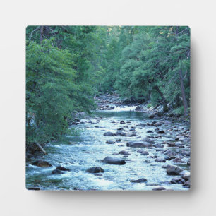 Merced River by Happy Isles, Yosemite, CA Fotoplatte