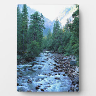 Merced River by Happy Isles, Yosemite, CA Fotoplatte