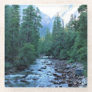 Merced River by Happy Isles, Yosemite, CA Glasuntersetzer