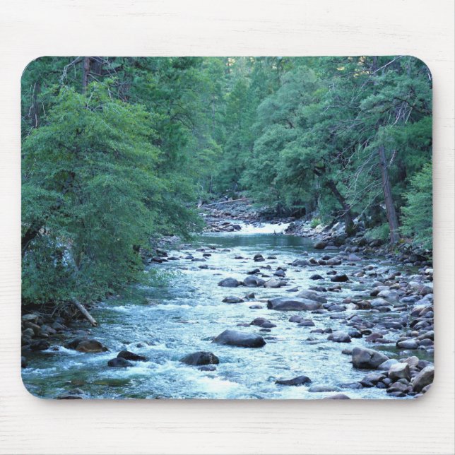 Merced River by Happy Isles, Yosemite, CA Mousepad (Vorne)