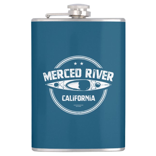 Merced River California Kayaking Flachmann (Vorderseite)