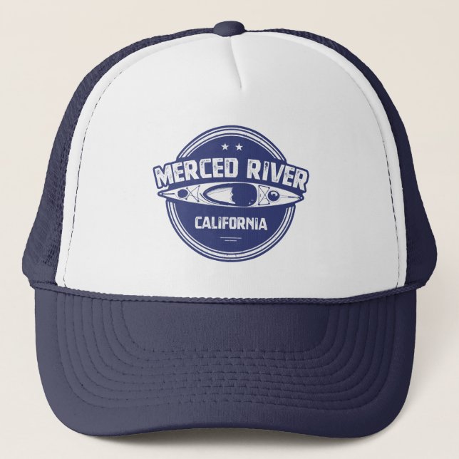 Merced River California Kayaking Truckerkappe (Vorderseite)