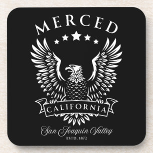 Merced San Joaquin Valley California Vintag Eagle Getränkeuntersetzer