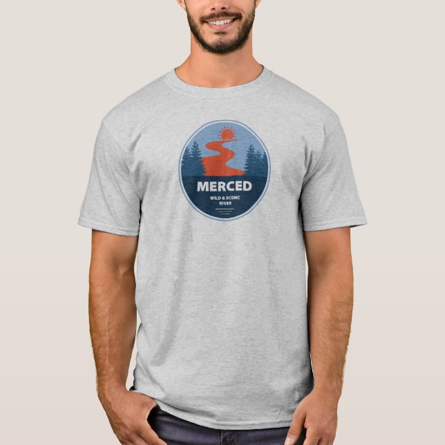 Merced Wild and Landschaftlich River California T-Shirt (Vorderseite)