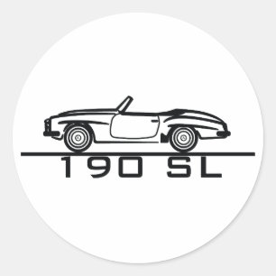 Mercedes 190 SL Typ 121 Runder Aufkleber