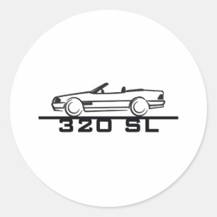 Mercedes 320 SL Typ 129 Runder Aufkleber