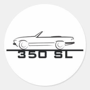 Mercedes 350 SL Typ 107 Runder Aufkleber