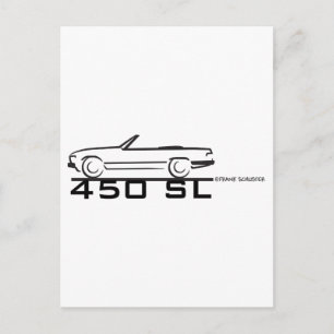Mercedes 450SL Postkarte