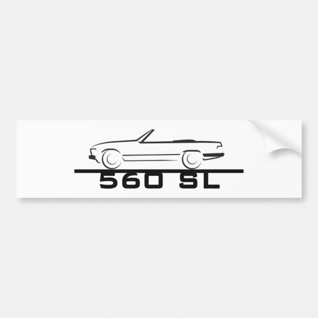 Mercedes 560 SL Typ 107 Autoaufkleber (Vorne)