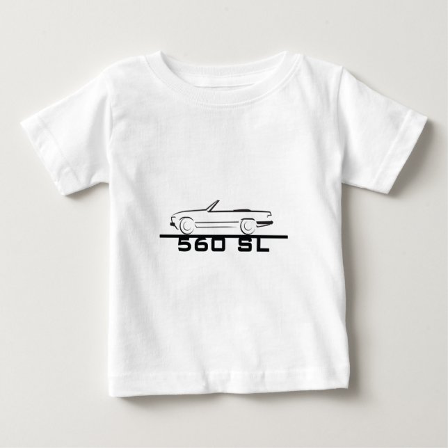 Mercedes 560 SL Typ 107 Baby T-shirt (Vorderseite)