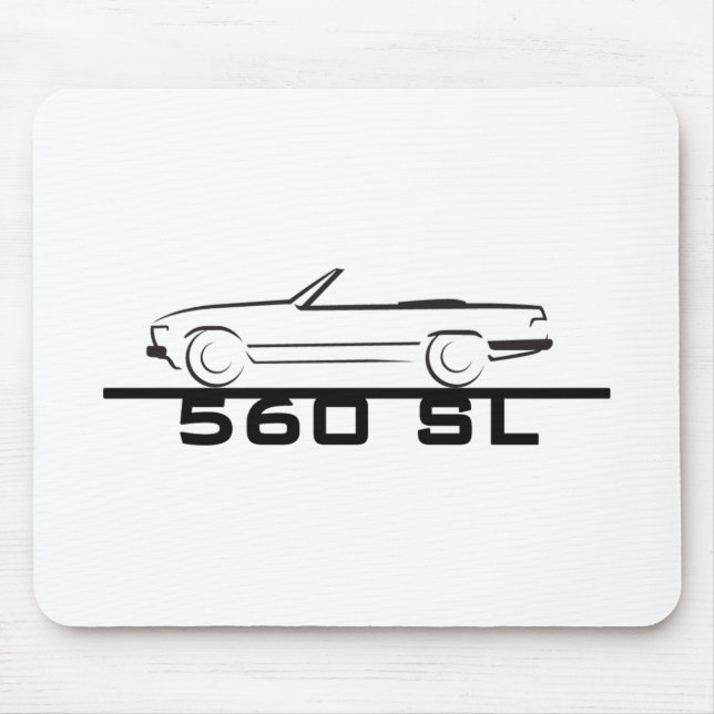 Mercedes 560 SL Typ 107 Mousepad (Vorne)
