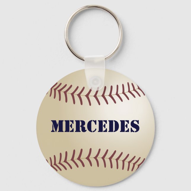 Mercedes Baseball Keychain von 369MyName Schlüsselanhänger (Vorderseite)