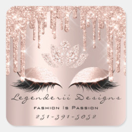 Mercedes Beauty Lashes Lotus Vielen Dank Quadratischer Aufkleber