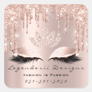 Mercedes Beauty Lashes Lotus Vielen Dank Quadratischer Aufkleber
