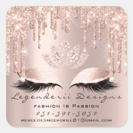 Mercedes Beauty Lashes Lotus Vielen Dank Quadratischer Aufkleber