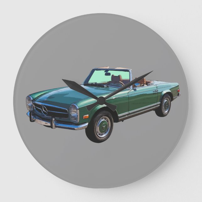 Mercedes Benz 280 SL Convertible Große Wanduhr (Vorderseite)