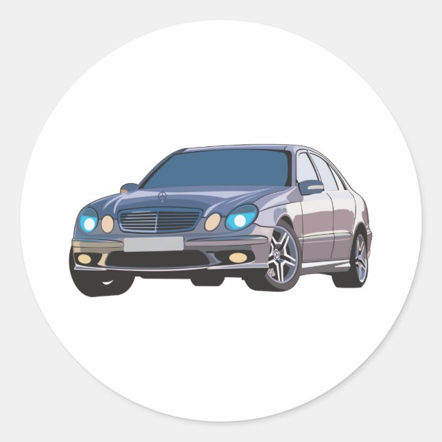 Mercedes Benz Runder Aufkleber (Vorderseite)