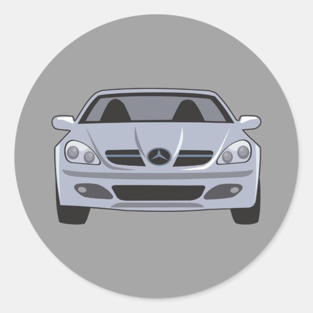 Mercedes Benz Runder Aufkleber (Vorderseite)