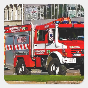 Mercedes-Benz Unimog U4000 LKW Quadratischer Aufkleber