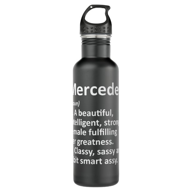 MERCEDES Definition Personalized Name Funny Christ Edelstahlflasche (Vorderseite)