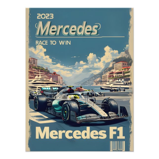 Mercedes F1 Racing Poster (Vorne)
