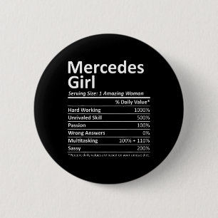 Mercedes Girl Tx Texas Funny City Zuhause Roots Us Button