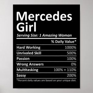 Mercedes Girl Tx Texas Funny City Zuhause Roots Us Poster