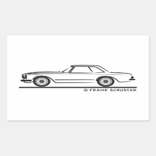 Mercedes SL Pagoda Hardtop Rechteckiger Aufkleber