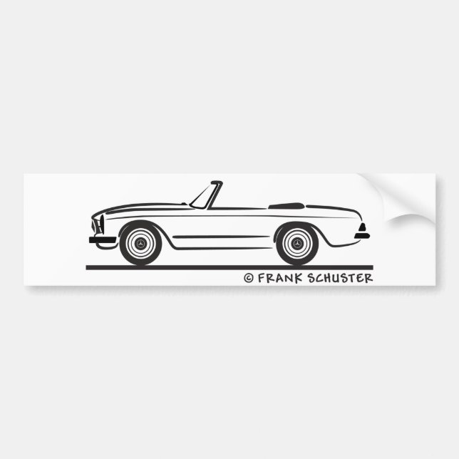 Mercedes SL Pagode Pagoda Kabrio Autoaufkleber (Vorne)