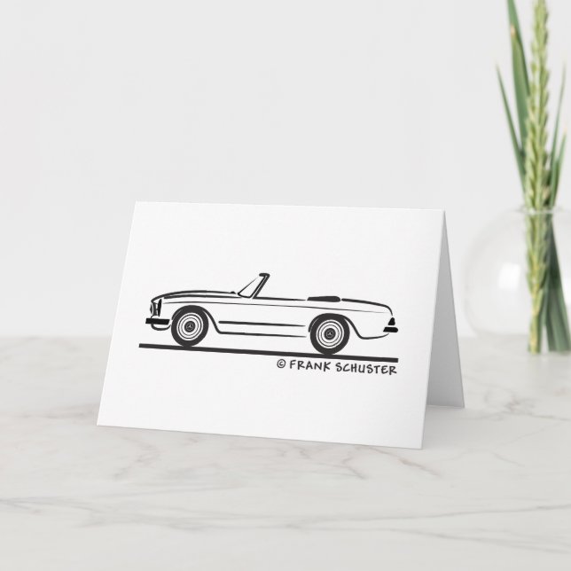 Mercedes SL Pagode Pagoda Kabrio Karte (Vorderseite)