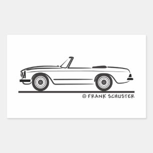 Mercedes SL Pagode Pagoda Kabrio Rechteckiger Aufkleber