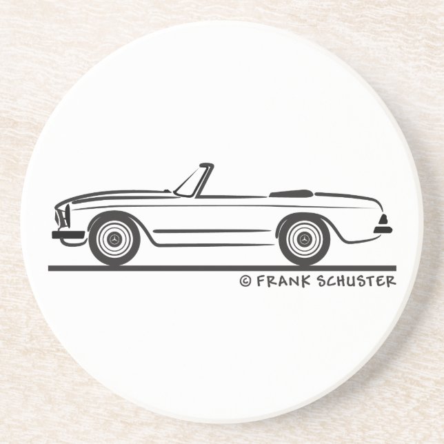 Mercedes SL Pagode Pagoda Kabrio Sandstein Untersetzer (Vorne)