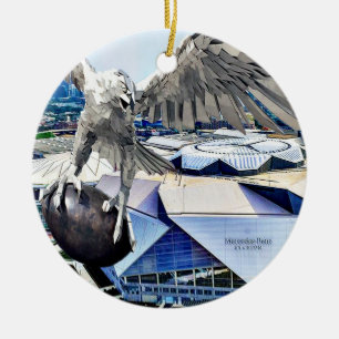 Mercedes-Stadion, Atlanta, Weihnachtsverzierung Keramikornament