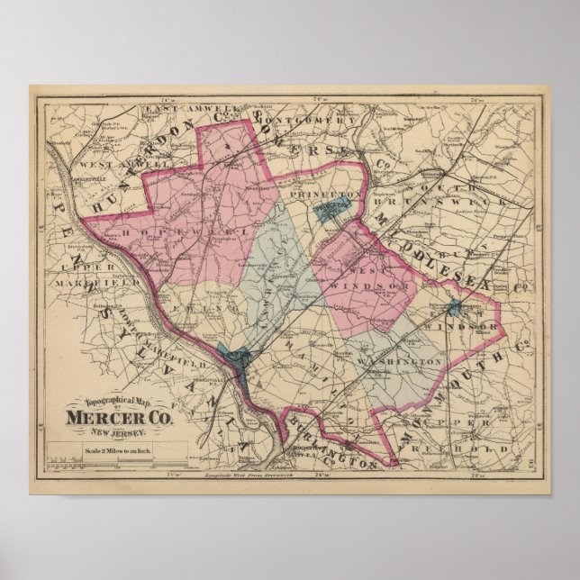Mercer Landkreis, NJ Poster (Vorne)