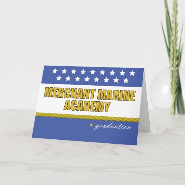 Merchant Marine Academy Abschluss Glückwünsche Karte (Vorderseite)