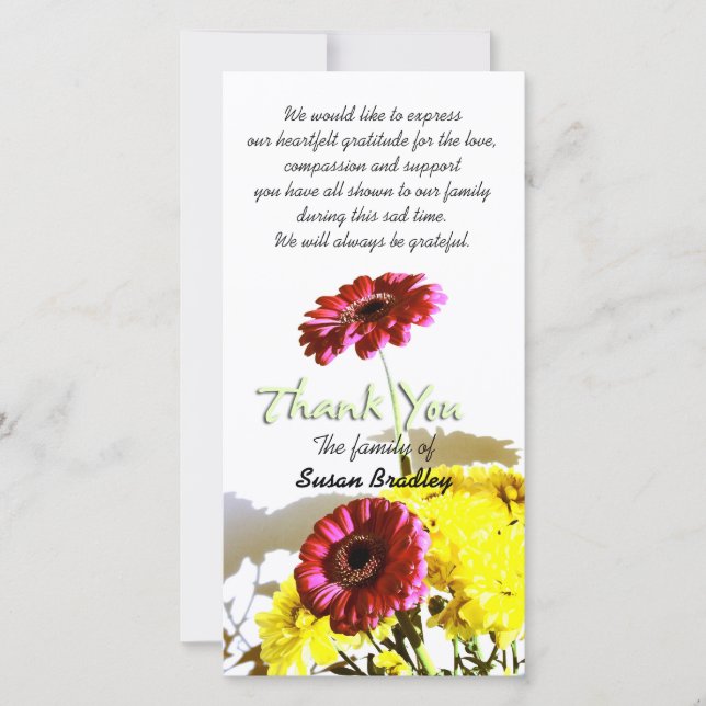 Merci 1 de sympathie de bouquet de ressort (Devant)