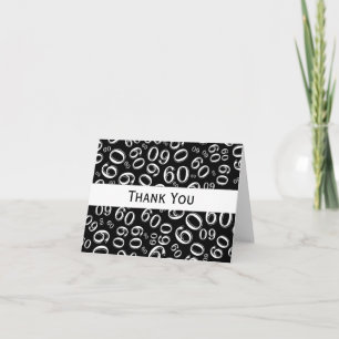 Merci 60e anniversaire Numéro Motif noir/blanc