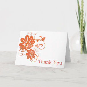 Merci à fleur orange