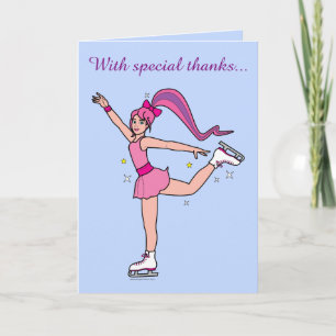 Merci à la carte entraîneur de patinage sur glace