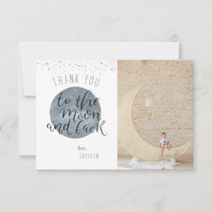 Merci à la Lune et retour   Carte de remerciements
