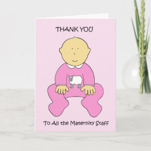 Merci à la maternité Personnel mignon bébé fille