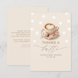 Merci à Latte Carte de remerciement sur le thème d