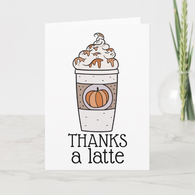 Merci à Latte Carte de remerciements (Devant)