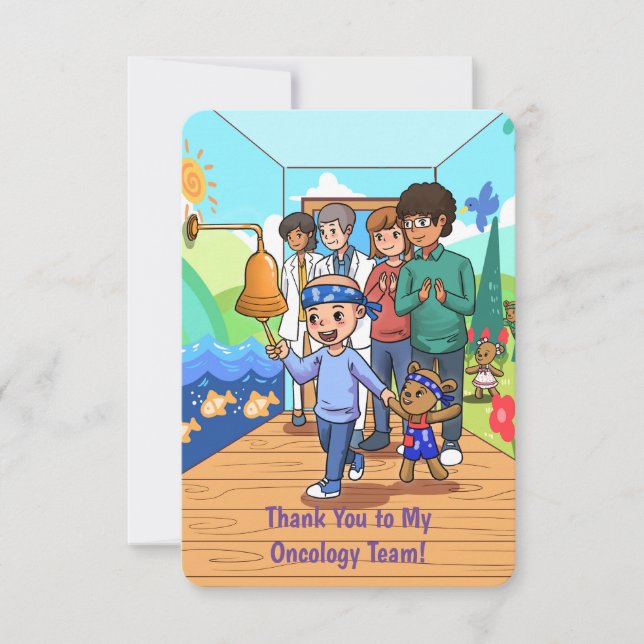 Merci à ma carte de note de l'équipe d'oncologie (Devant)