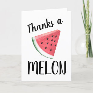 Merci à Melon Watermelon Carte de remerciements