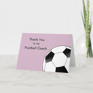 Merci à mon entraîneur de football et de football