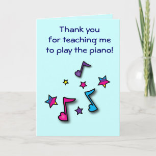 Merci à mon professeur de piano