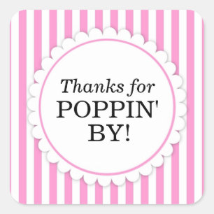 Merci à Poppin' By Carré sticker - Stripes