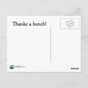 Merci à un bloc - carte postale Merci