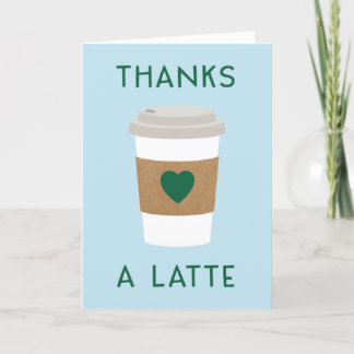 Merci À Un Carte de remerciements Latte